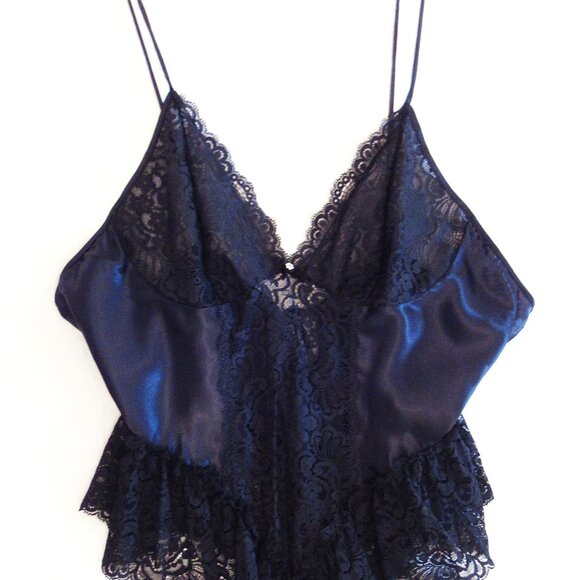 Vandemere Vintage Satin Teddy Romper Panties M - Picture 6 of 10